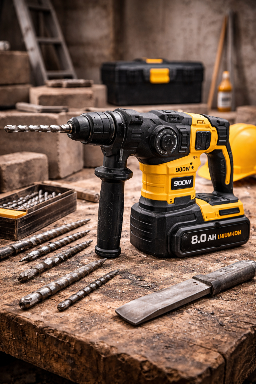 Cordless Rotary Hammer Drill 900W Heavy Duty