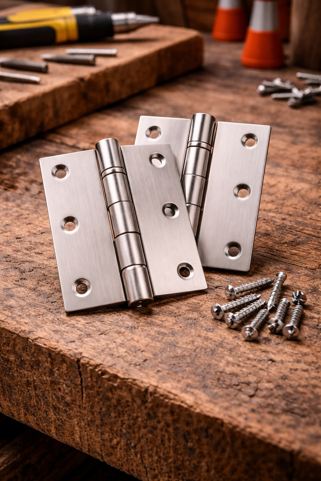 Heavy Duty Steel Door Hinge Set 4 Inch