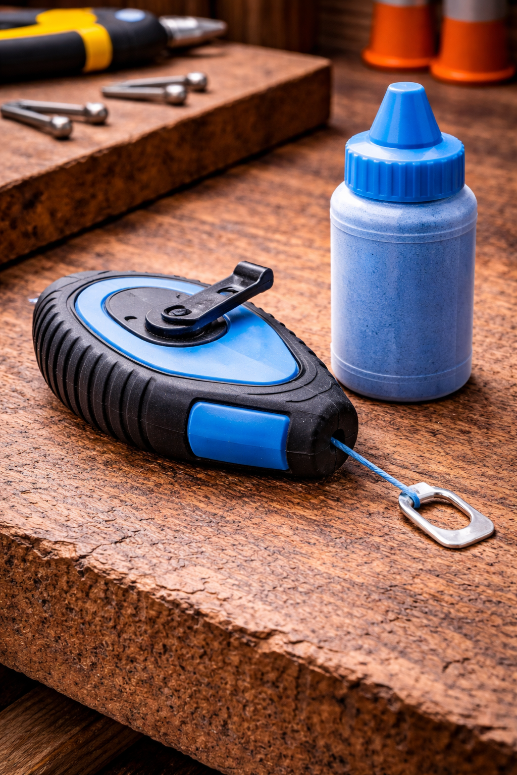 Marking Chalk Line Reel Set with Powder
