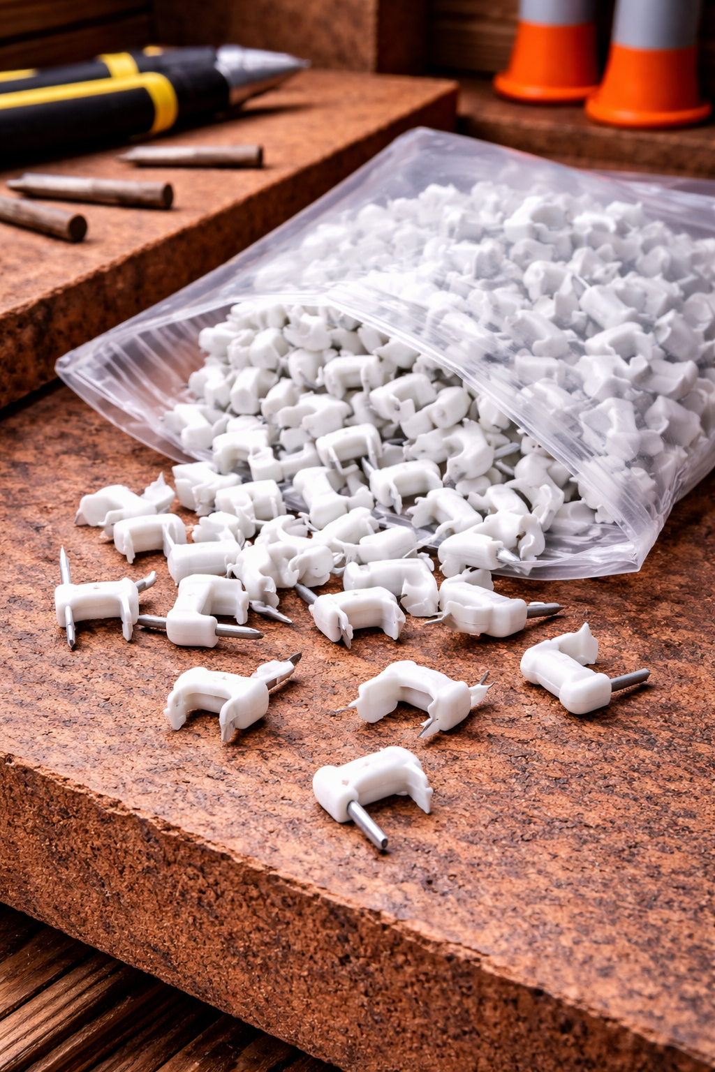 Heavy Duty Wall Mount Cable Clips Pack of 50